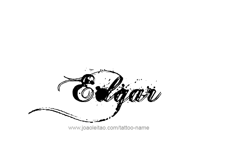 Edgar Name Tattoo Designs