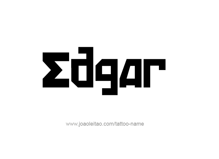 Tattoo Design  Name Edgar   