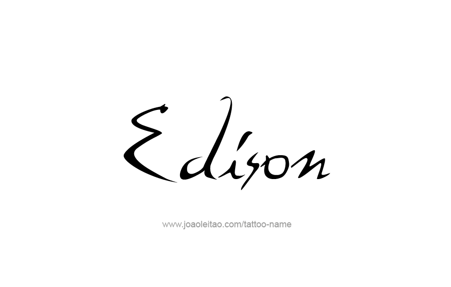 Tattoo Design  Name Edison   