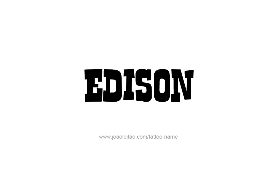 Tattoo Design  Name Edison   