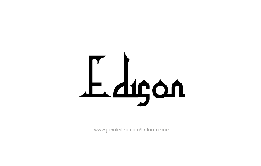 Tattoo Design  Name Edison   