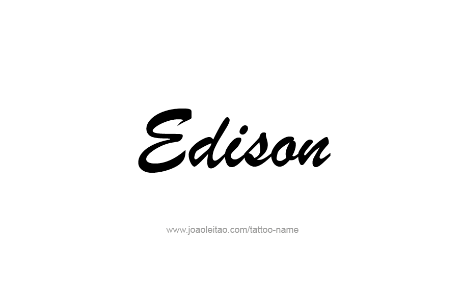 Tattoo Design  Name Edison   