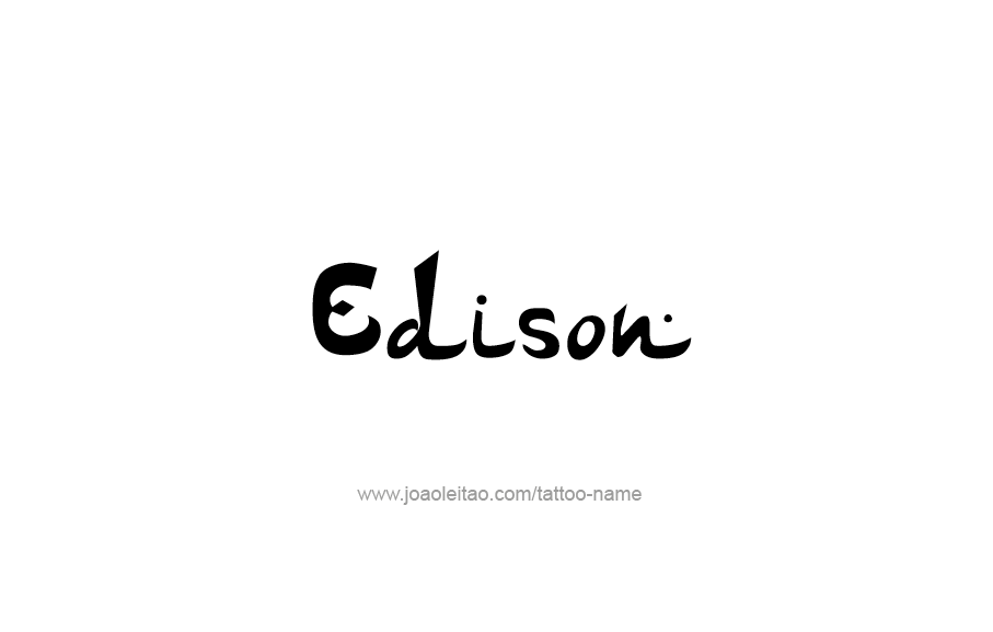 Tattoo Design  Name Edison   