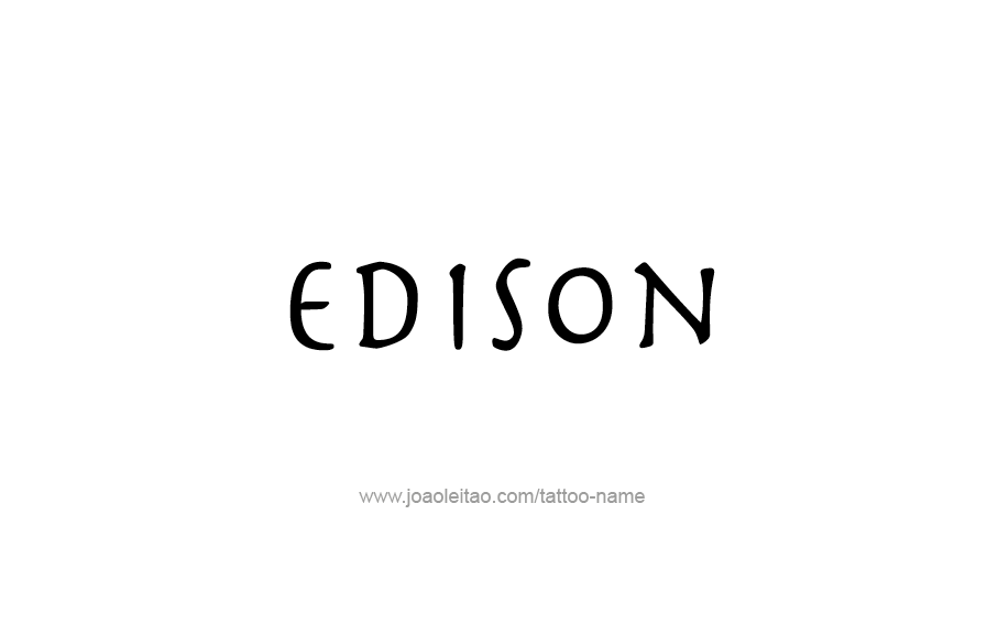 Tattoo Design  Name Edison   