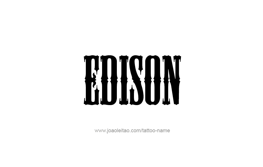 Tattoo Design  Name Edison   