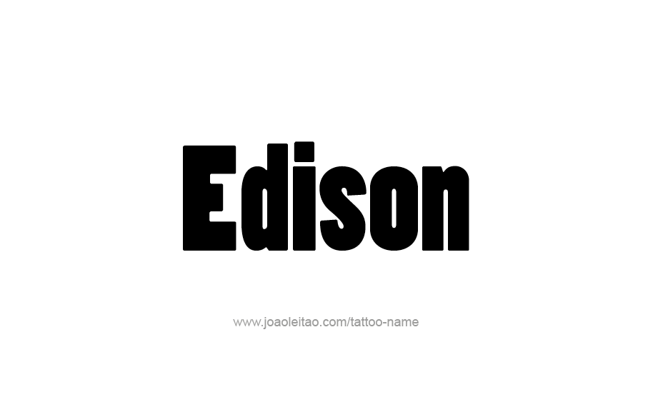 Tattoo Design  Name Edison   