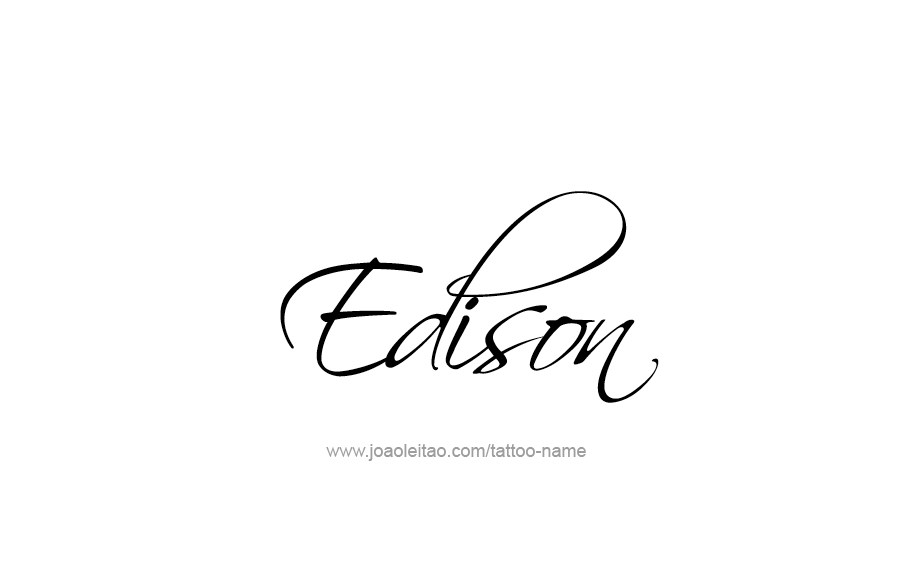 Tattoo Design  Name Edison   