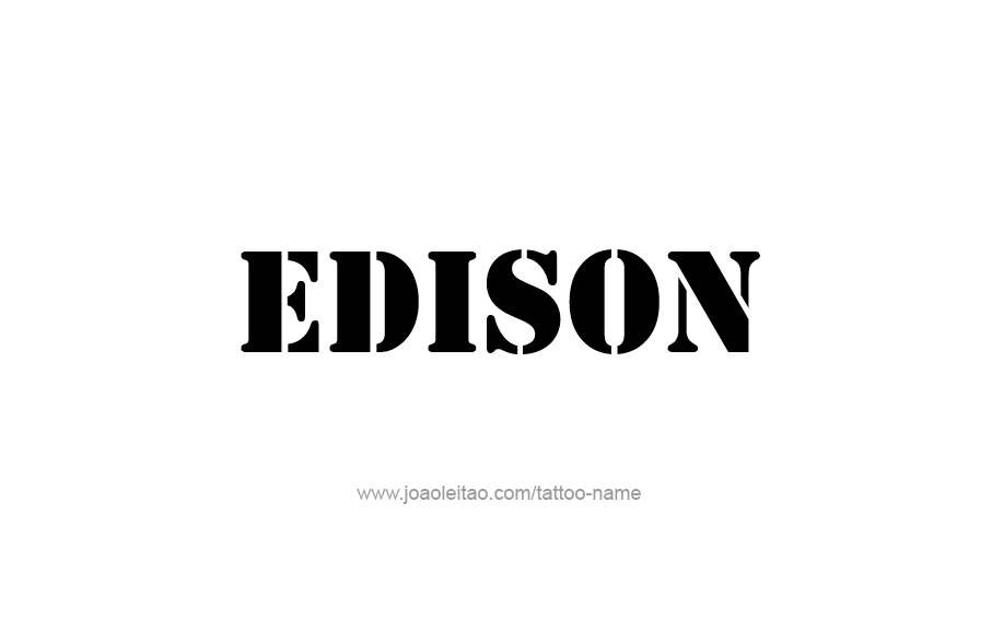 Tattoo Design  Name Edison   