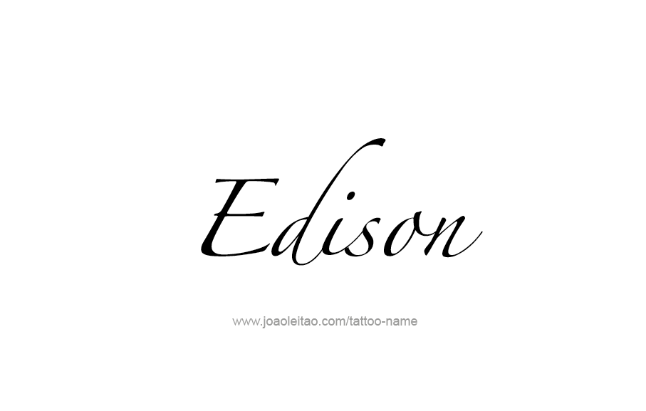 Tattoo Design  Name Edison   