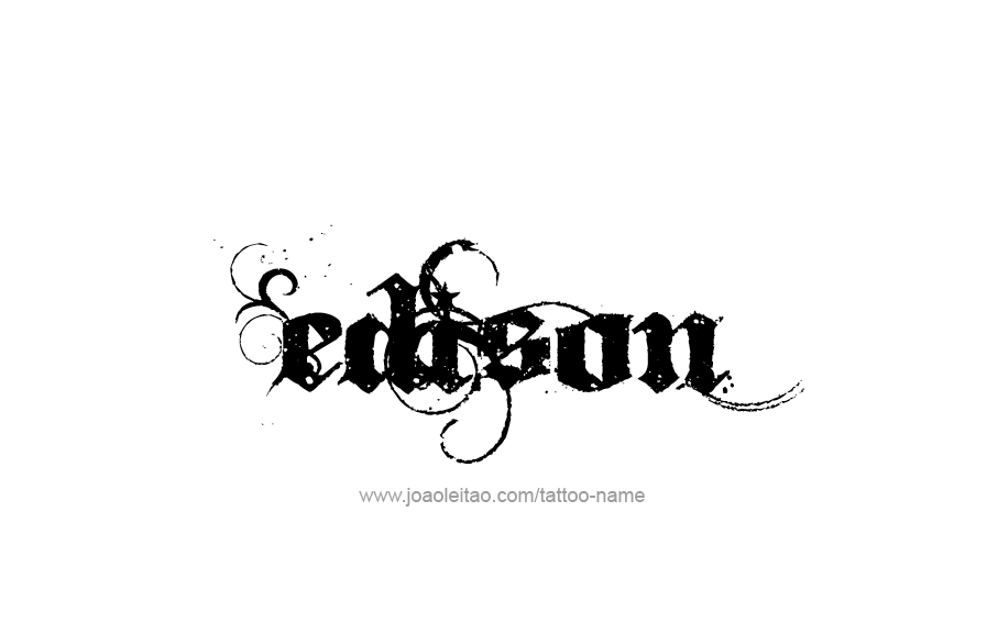 Tattoo Design  Name Edison   