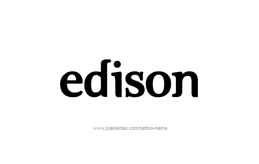 Tattoo Design  Name Edison   