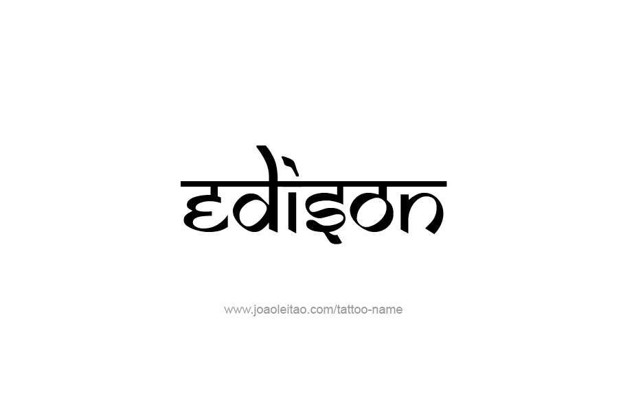 Tattoo Design  Name Edison   