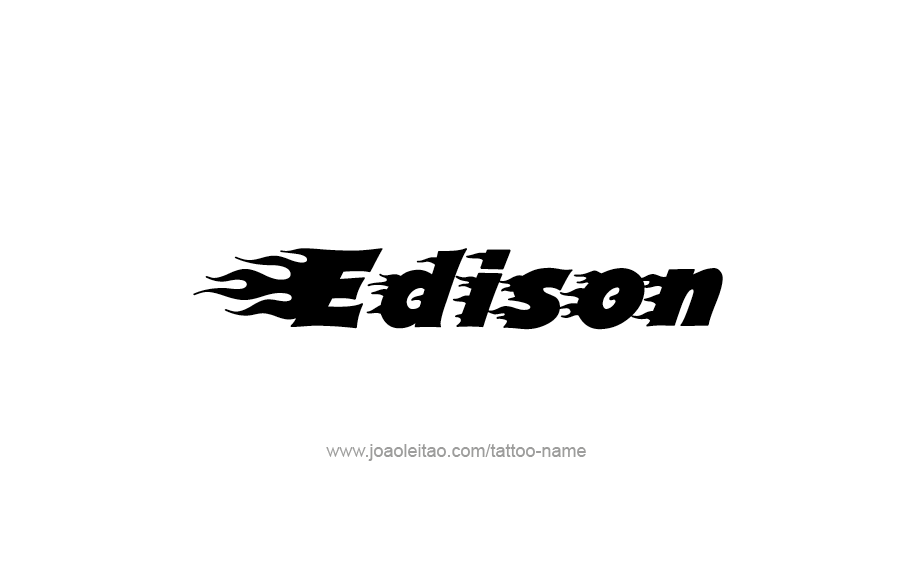 Tattoo Design  Name Edison   