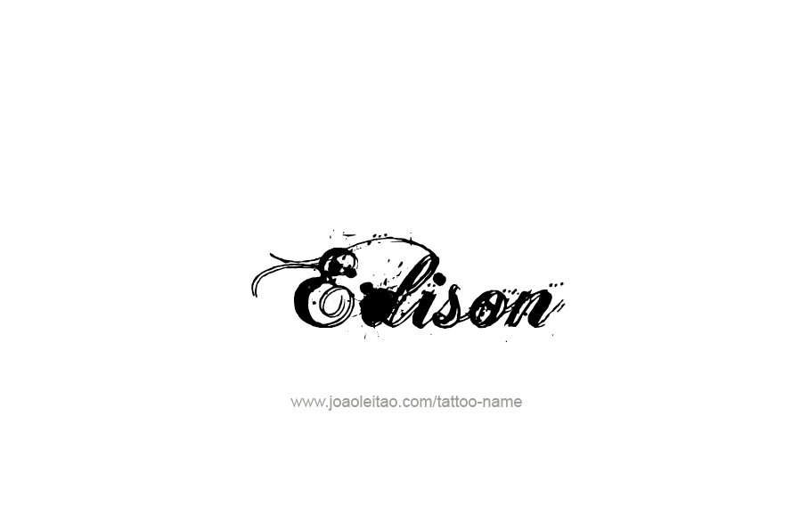 Tattoo Design  Name Edison   