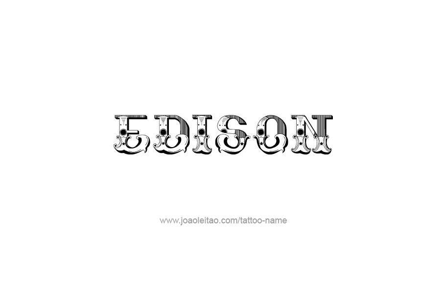 Tattoo Design  Name Edison   