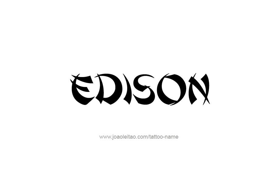 Tattoo Design  Name Edison