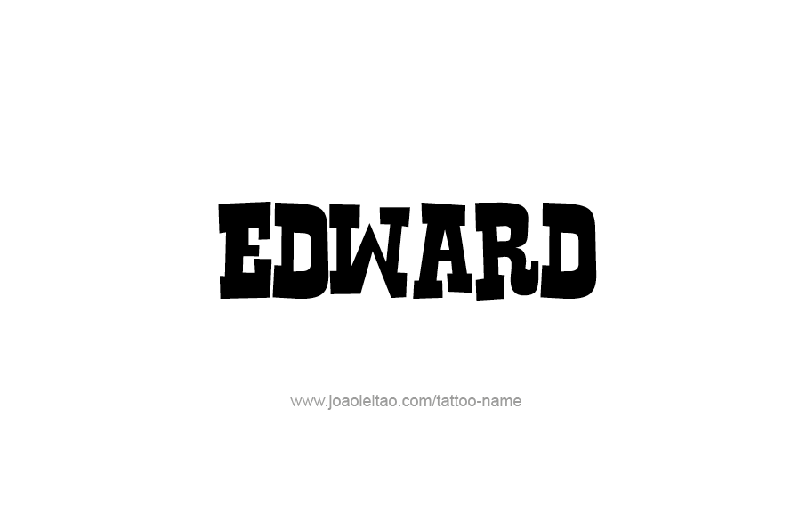 Tattoo Design  Name Edward   