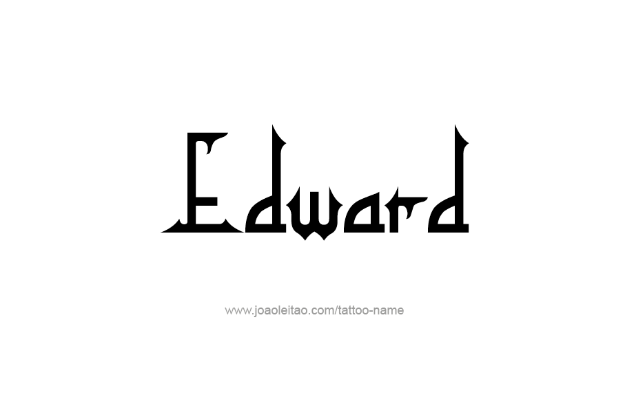 Tattoo Design  Name Edward   