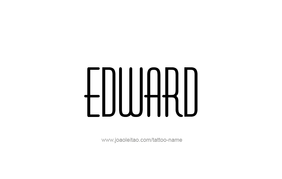 Tattoo Design  Name Edward   