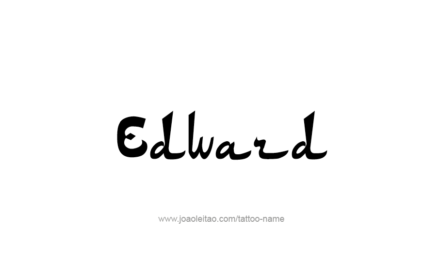 Tattoo Design  Name Edward   