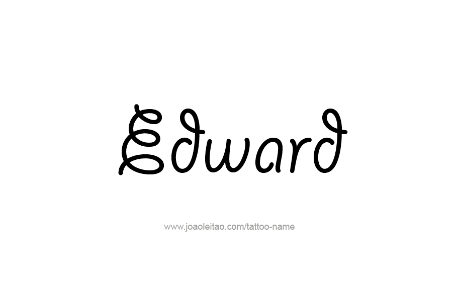Tattoo Design  Name Edward   