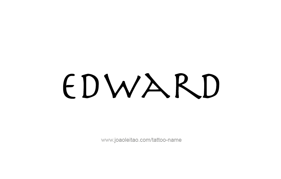 Tattoo Design  Name Edward   