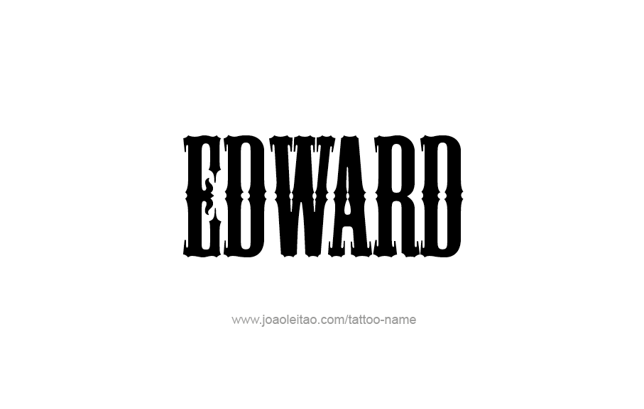 Tattoo Design  Name Edward   