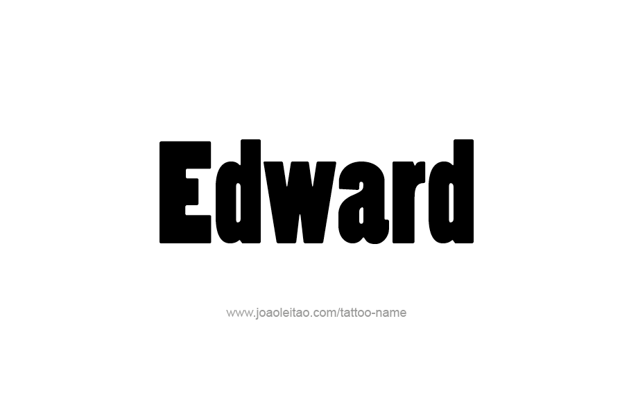 Tattoo Design  Name Edward   