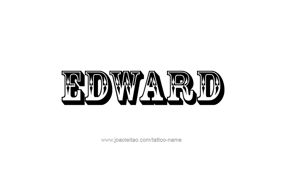 Tattoo Design  Name Edward   
