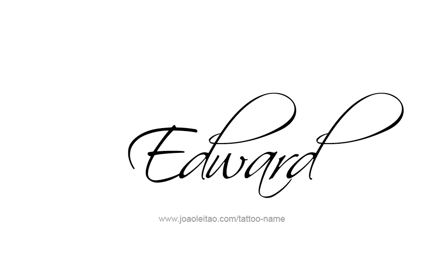 Tattoo Design  Name Edward   