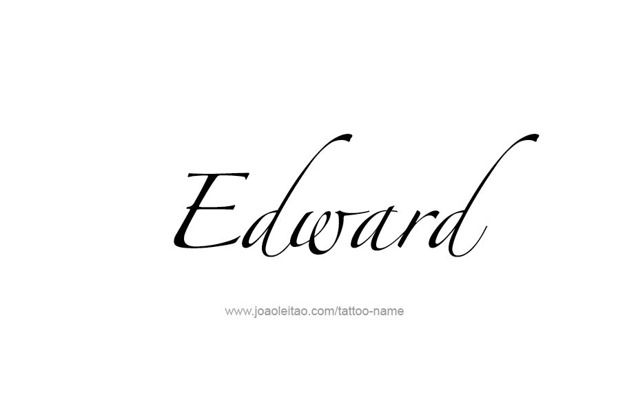 Tattoo Design  Name Edward   