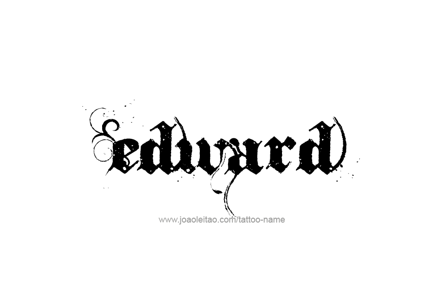 Tattoo Design  Name Edward   