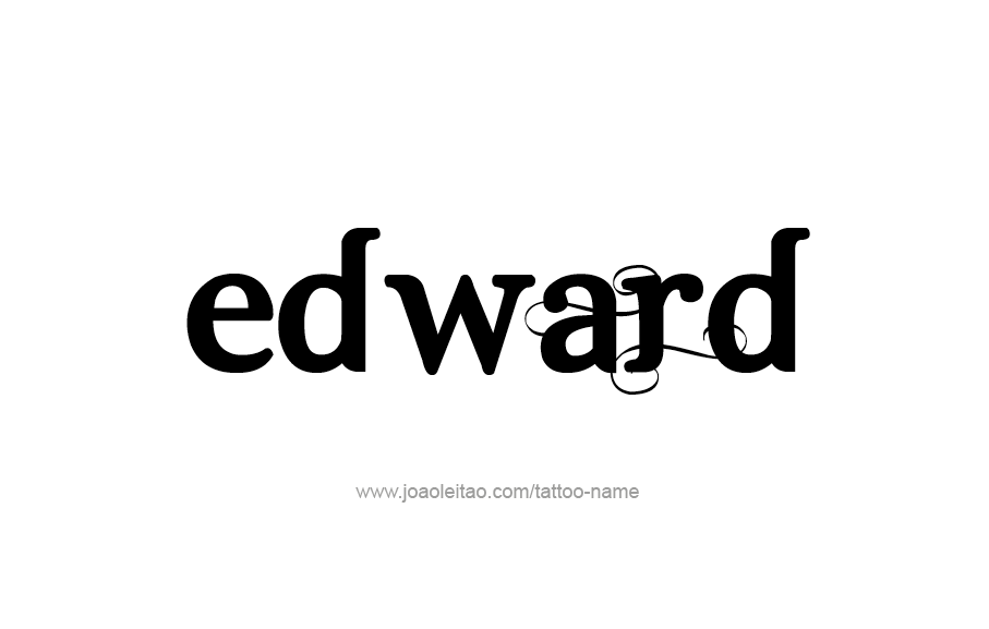 Tattoo Design  Name Edward   