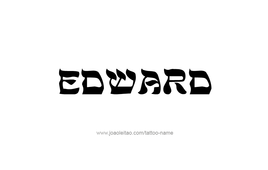 Tattoo Design  Name Edward   