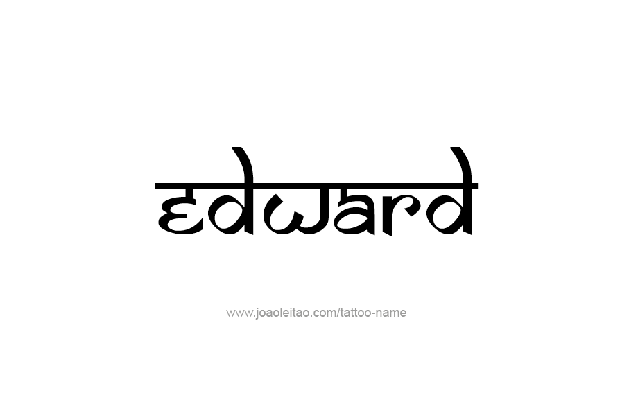 Tattoo Design  Name Edward   