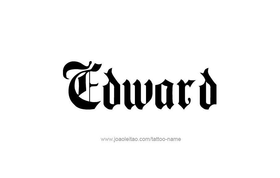 Tattoo Design  Name Edward   