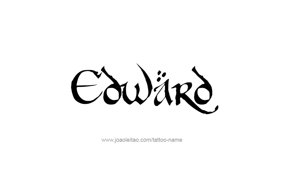 Tattoo Design  Name Edward   