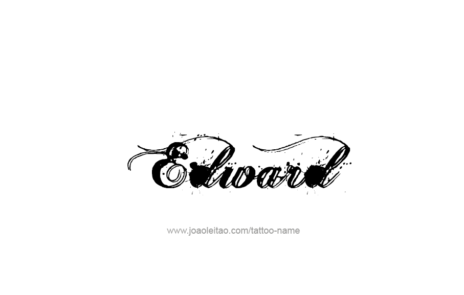 Tattoo Design  Name Edward   