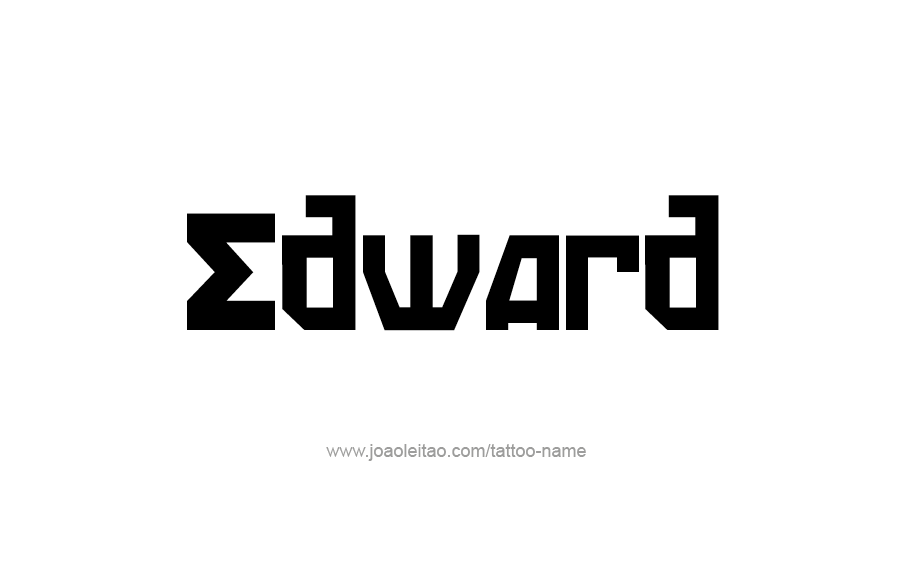 Tattoo Design  Name Edward   