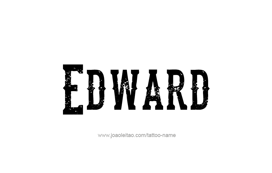 Tattoo Design  Name Edward   