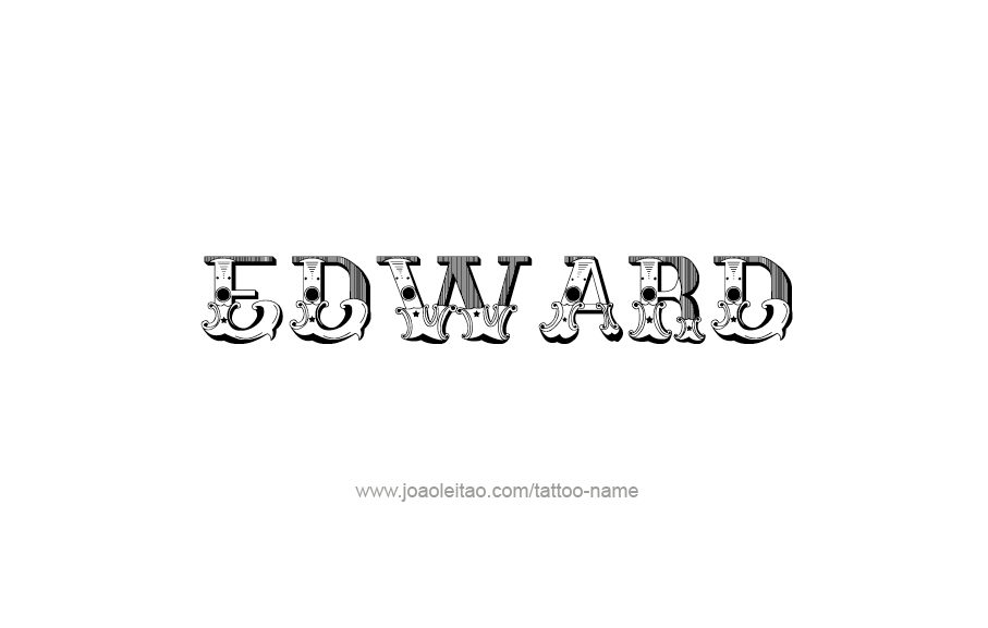 Tattoo Design  Name Edward   