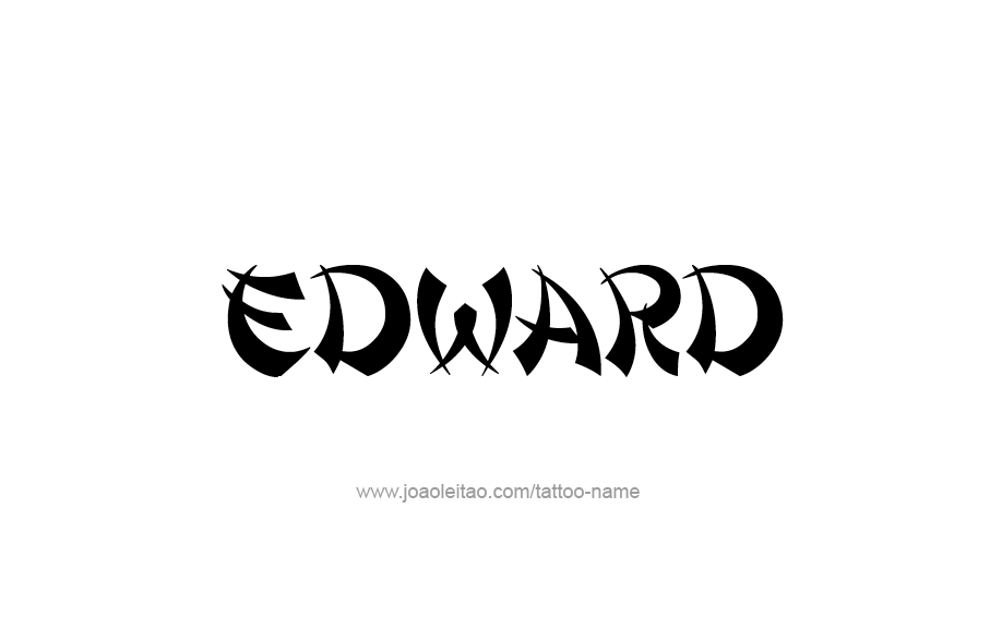 Tattoo Design  Name Edward