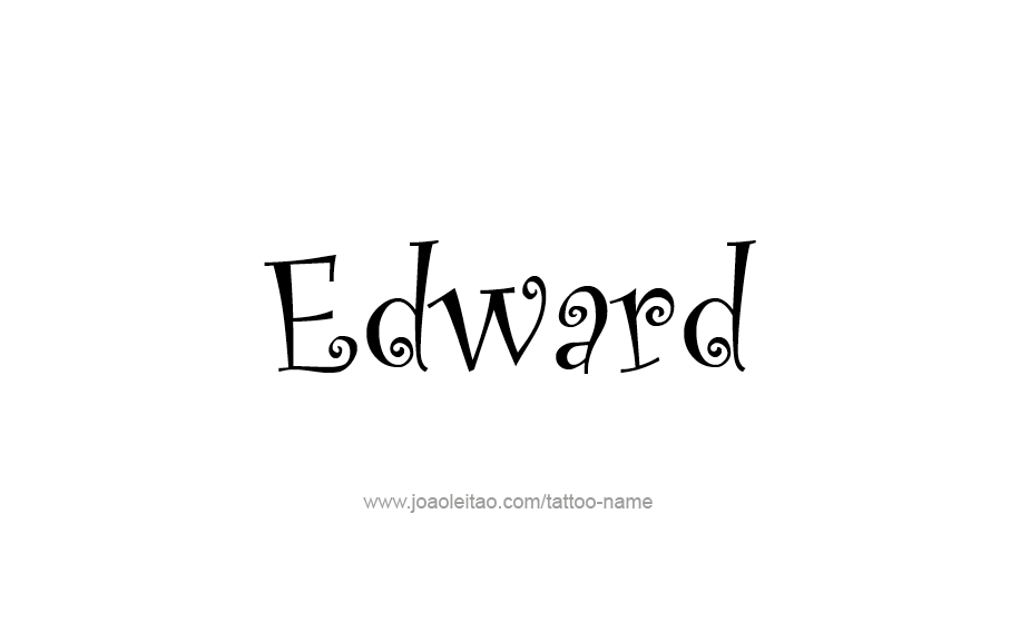 Tattoo Design  Name Edward   