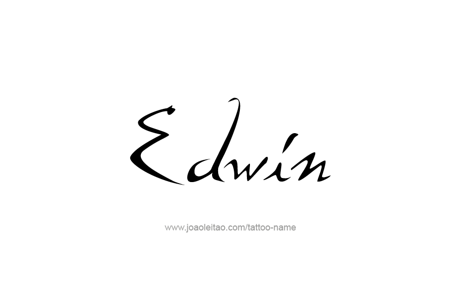 Tattoo Design  Name Edwin   