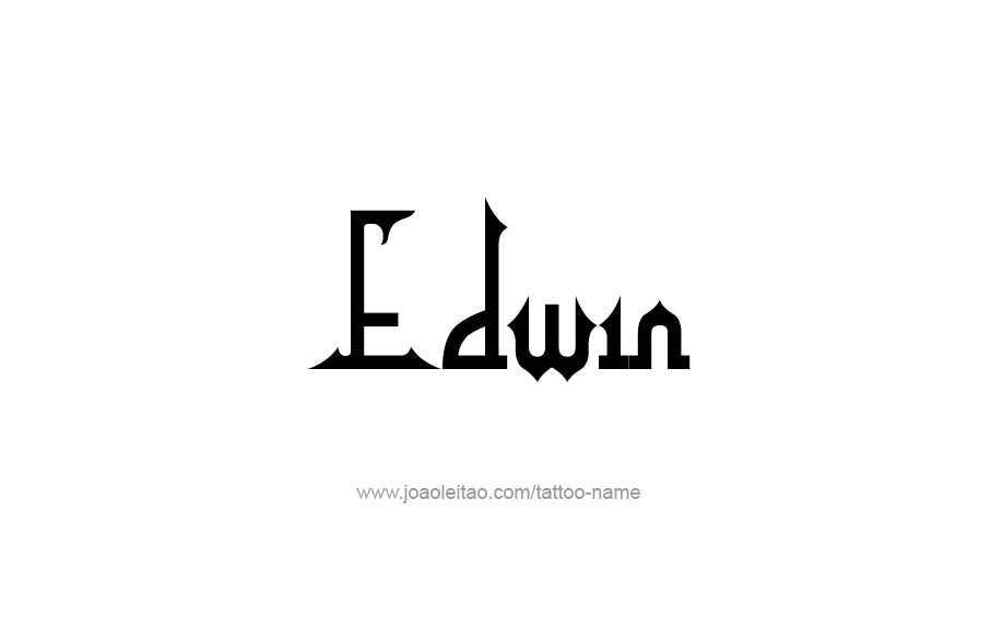 Tattoo Design  Name Edwin   