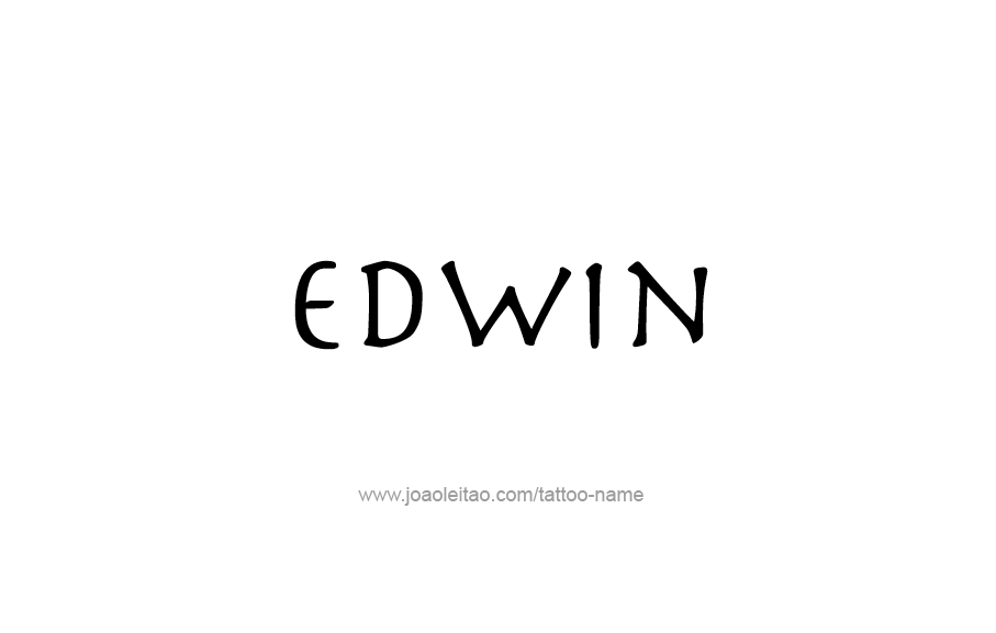 Tattoo Design  Name Edwin   