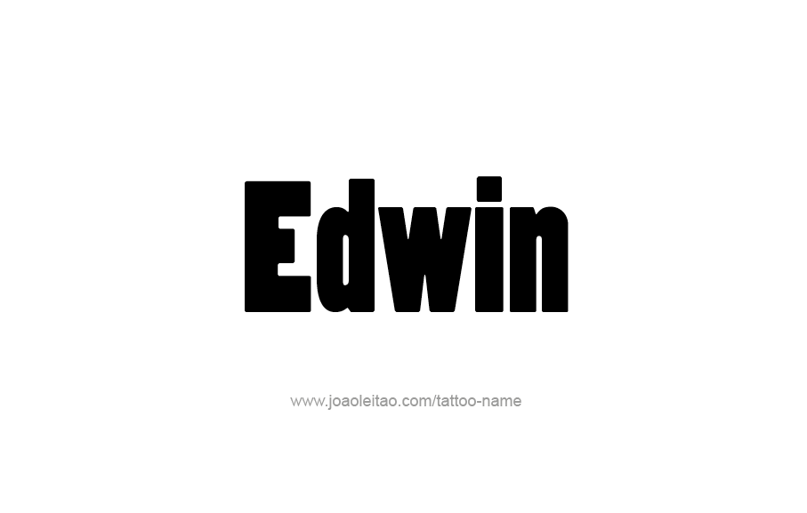 Tattoo Design  Name Edwin   