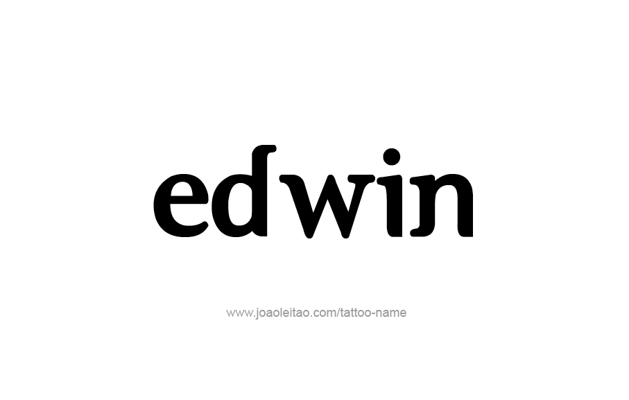 Tattoo Design  Name Edwin   