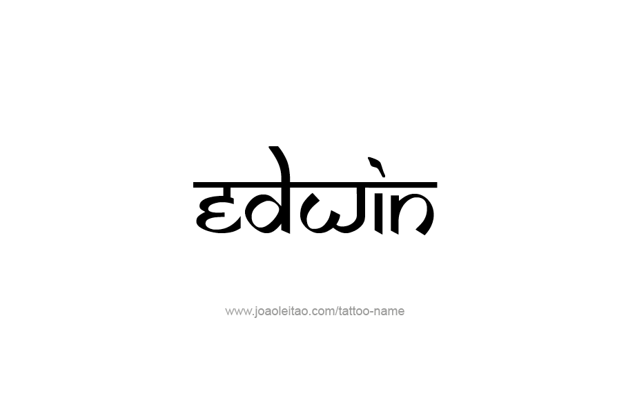 Tattoo Design  Name Edwin   