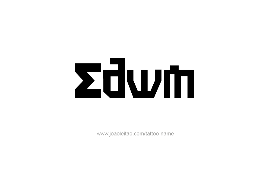 Tattoo Design  Name Edwin   